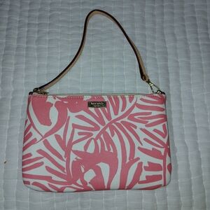 Kate Spade Grant Street Grainy Vinyl Lolly  Pnyplmorcd Pink Chalk Wristlet